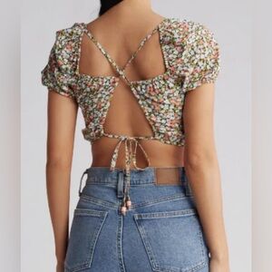 Maaji Ditzy Duo Riley Crop Top $128 MSRP Anthropologie Revolve Sz L
